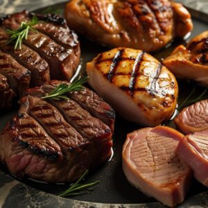Mix de Carnes na Pedra com Entrecot Frango e muito mais para 3 pessoas